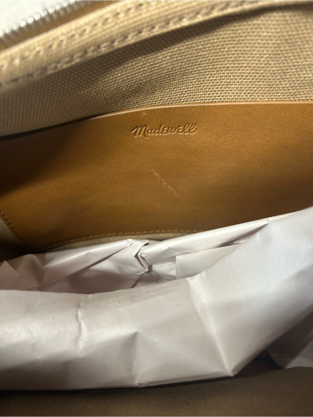 Madewell Suede Crescent Bag in Camel with Silver Studs - Picture 3 of 6